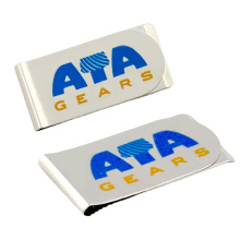 Artigifts Crafts Factory Supplier Printed Custom Logo Money Clips Metal Blank Silver Mens Sublimation Money Clip